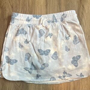 Girls OshKosh B'Gosh Cloud and Butterfly Pattern Skirt With Hidden Shorts